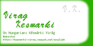 virag kesmarki business card